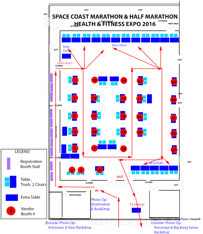  Layout  Legend  expo Space Coast Marathon Half Marathon